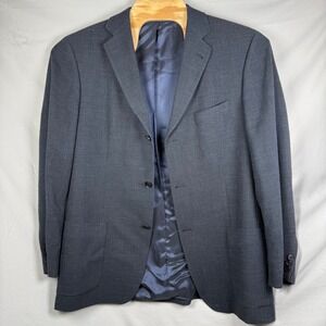 Hugo Boss Blazer‎ Sport Coat Plaid Two Button Jacket Made in USA 44R